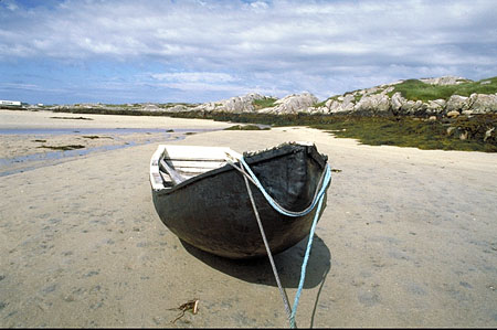 a beached curragh, Connemara