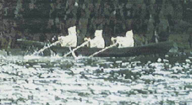 The Irish seafaring monks rowing their curragh